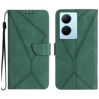 เย็บเคสโทรศัพท์หนังนูน, For vivo V50 5G Global, For vivo Y03 4G, For vivo Y200e / Y100 IDN / V30 Lite India 5G, For vivo Y78+