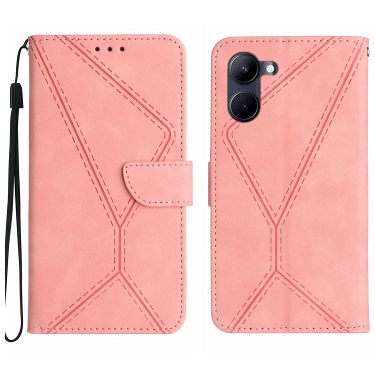 เย็บเคสโทรศัพท์หนังนูน, For vivo V50 5G Global, For vivo Y03 4G, For vivo Y200e / Y100 IDN / V30 Lite India 5G, For vivo Y78+