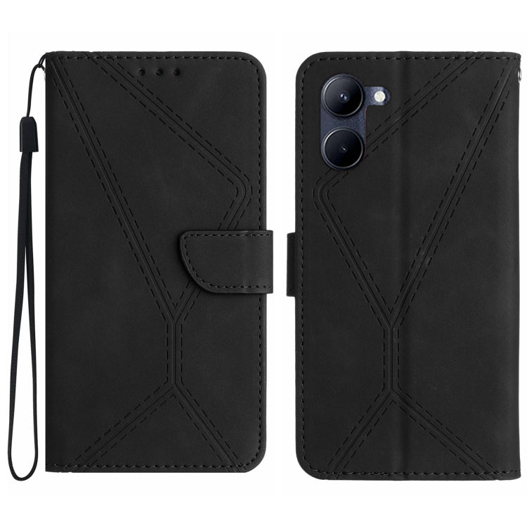 เย็บเคสโทรศัพท์หนังนูน, For vivo V50 5G Global, For vivo Y03 4G, For vivo Y200e / Y100 IDN / V30 Lite India 5G, For vivo Y78+