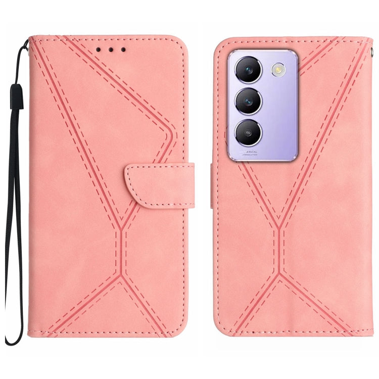 เย็บเคสโทรศัพท์หนังนูน, For vivo V50 5G Global, For vivo Y03 4G, For vivo Y200e / Y100 IDN / V30 Lite India 5G, For vivo Y78+