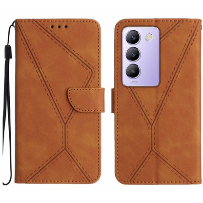 เย็บเคสโทรศัพท์หนังนูน, For vivo V50 5G Global, For vivo Y03 4G, For vivo Y200e / Y100 IDN / V30 Lite India 5G, For vivo Y78+