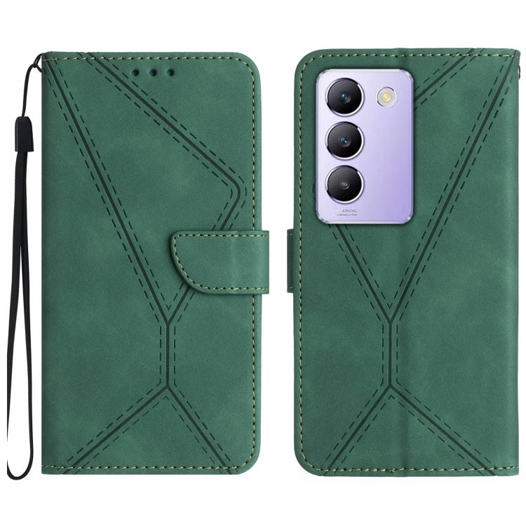 เย็บเคสโทรศัพท์หนังนูน, For vivo V50 5G Global, For vivo Y03 4G, For vivo Y200e / Y100 IDN / V30 Lite India 5G, For vivo Y78+