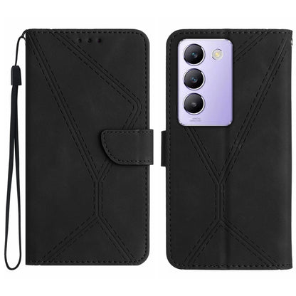 เย็บเคสโทรศัพท์หนังนูน, For vivo V50 5G Global, For vivo Y03 4G, For vivo Y200e / Y100 IDN / V30 Lite India 5G, For vivo Y78+
