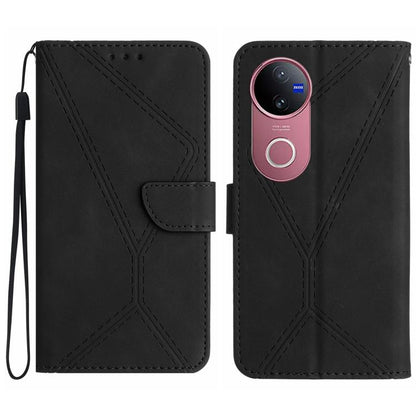 เย็บเคสโทรศัพท์หนังนูน, For vivo V50 5G Global, For vivo Y03 4G, For vivo Y200e / Y100 IDN / V30 Lite India 5G, For vivo Y78+