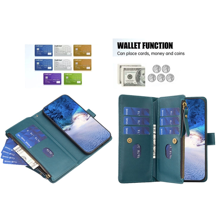 ช่องใส่การ์ด 9 ช่องซิปกระเป๋าสตางค์หนังซองใส่โทรศัพท์, For Realme C55, For Realme C53