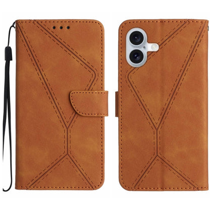 เย็บเคสโทรศัพท์หนังนูน, For iPhone 17e / 16e, For iPhone 17 Pro Max, For iPhone 17 Pro, For iPhone 17, For iPhone Air, For iPhone 16 Pro Max, For iPhone 16 Pro, For iPhone 16 Plus