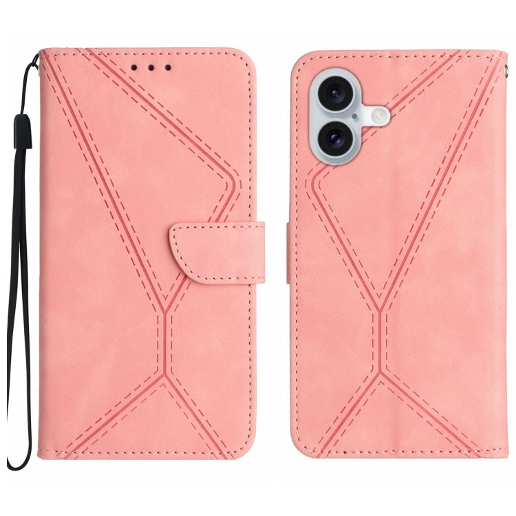 เย็บเคสโทรศัพท์หนังนูน, For iPhone 16, For iPhone 15 Pro Max, For iPhone 15 Pro, For iPhone 15 Plus, For iPhone 15