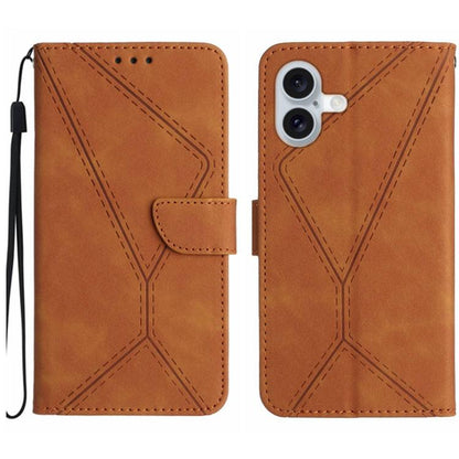 เย็บเคสโทรศัพท์หนังนูน, For iPhone 17e / 16e, For iPhone 17 Pro Max, For iPhone 17 Pro, For iPhone 17, For iPhone Air, For iPhone 16 Pro Max, For iPhone 16 Pro, For iPhone 16 Plus