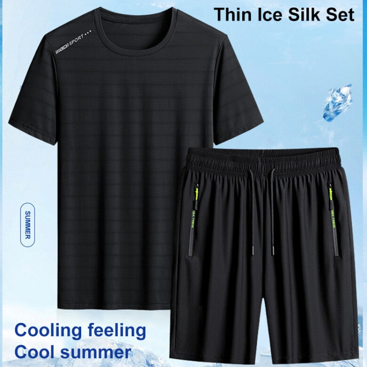 Summer Men T-shirt Short Pants Sports Suit Casual Fitness Two-piece Set, XL, XXXL, XXXXXXL