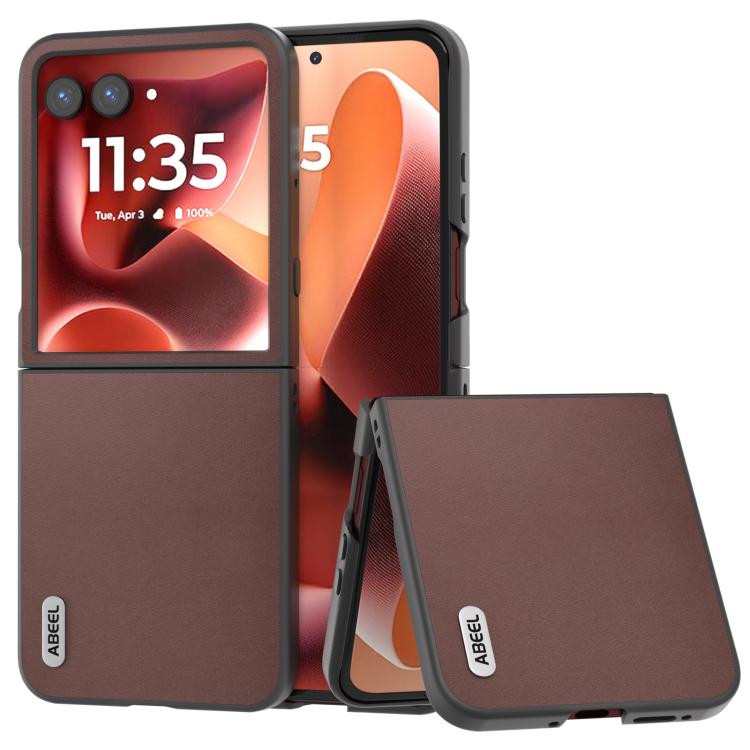 ซองโทรศัพท์หนังแท้ ABEL รุ่น Xiaoya, For Motorola Razr 60 Ultra, For Motorola Razr 50, For Motorola Razr 40, For Motorola Razr 40 Ultra