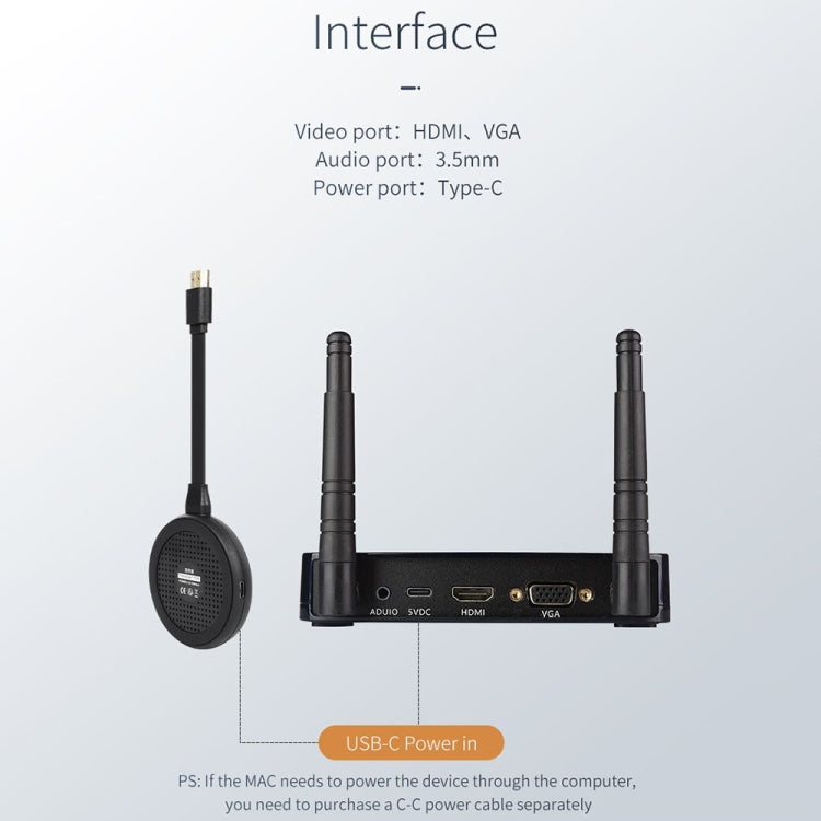 Measy UHD200 เครื่องส่งและรับสัญญาณ HDMI ไร้สาย, ระยะการส่งข้อมูล: 100 ม, Wireless Transmitter and Receiver 100m