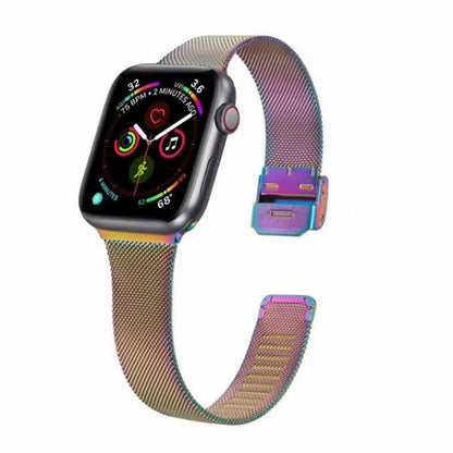 สายนาฬิกาสแตนเลส Milanese, For Apple Watch Series 8&7 41mm / SE 2&6&SE&5&4 40mm / 3&2&1 38mm, For Apple Watch Ultra 49mm / Series 8&7 45mm / SE 2&6&SE&5&4 44mm / 3&2&1 42mm, For Apple Watch Series 7 45mm / 6 & SE & 5 & 4 44mm / 3 & 2 & 1 42mm          ...