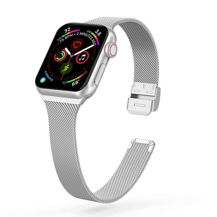 สายนาฬิกาสแตนเลส Milanese, For Apple Watch Series 8&7 41mm / SE 2&6&SE&5&4 40mm / 3&2&1 38mm, For Apple Watch Ultra 49mm / Series 8&7 45mm / SE 2&6&SE&5&4 44mm / 3&2&1 42mm, For Apple Watch Series 7 45mm / 6 & SE & 5 & 4 44mm / 3 & 2 & 1 42mm          ...