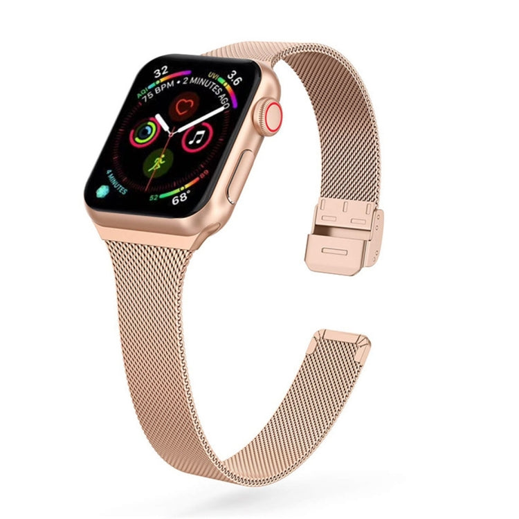 สายนาฬิกาสแตนเลส Milanese, For Apple Watch Series 8&7 41mm / SE 2&6&SE&5&4 40mm / 3&2&1 38mm, For Apple Watch Ultra 49mm / Series 8&7 45mm / SE 2&6&SE&5&4 44mm / 3&2&1 42mm, For Apple Watch Series 7 45mm / 6 & SE & 5 & 4 44mm / 3 & 2 & 1 42mm          ...