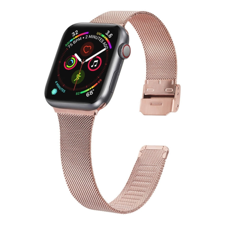 สายนาฬิกาสแตนเลส Milanese, For Apple Watch Series 8&7 41mm / SE 2&6&SE&5&4 40mm / 3&2&1 38mm, For Apple Watch Ultra 49mm / Series 8&7 45mm / SE 2&6&SE&5&4 44mm / 3&2&1 42mm, For Apple Watch Series 7 45mm / 6 & SE & 5 & 4 44mm / 3 & 2 & 1 42mm          ...