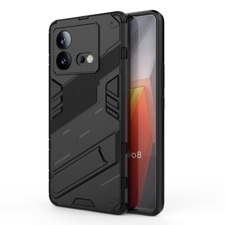 เกราะพังค์ 2 in 1 PC + เคสโทรศัพท์ TPU พร้อมตัวยึด, For vivo iQOO Neo8, For vivo Y78 Global, For vivo Y27 4G Global