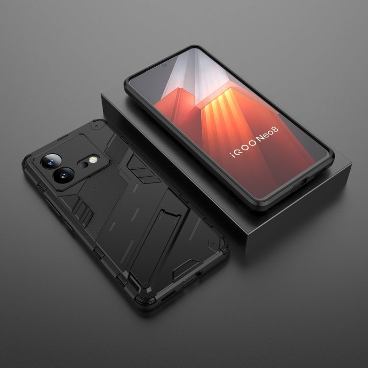 เกราะพังค์ 2 in 1 PC + เคสโทรศัพท์ TPU พร้อมตัวยึด, For vivo iQOO Neo8, For vivo Y78 Global, For vivo Y27 4G Global