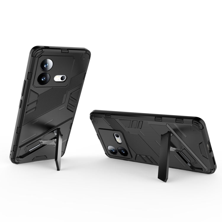 เกราะพังค์ 2 in 1 PC + เคสโทรศัพท์ TPU พร้อมตัวยึด, For vivo iQOO Neo8, For vivo Y78 Global, For vivo Y27 4G Global