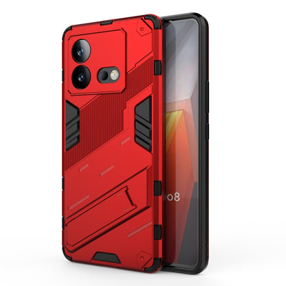 เกราะพังค์ 2 in 1 PC + เคสโทรศัพท์ TPU พร้อมตัวยึด, For vivo iQOO Neo8, For vivo Y78 Global, For vivo Y27 4G Global