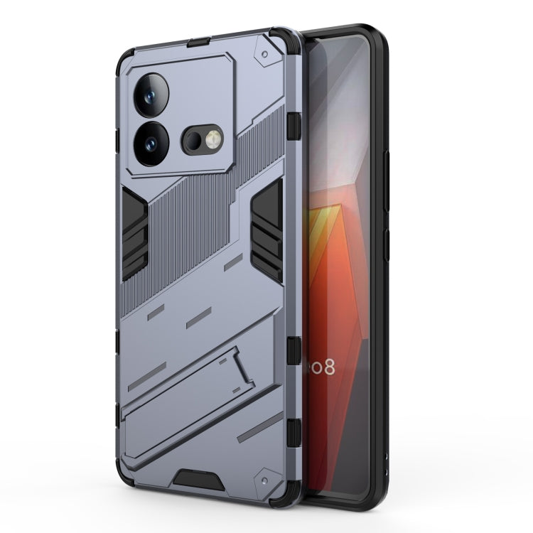 เกราะพังค์ 2 in 1 PC + เคสโทรศัพท์ TPU พร้อมตัวยึด, For vivo iQOO Neo8, For vivo Y78 Global, For vivo Y27 4G Global