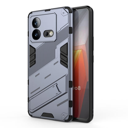เกราะพังค์ 2 in 1 PC + เคสโทรศัพท์ TPU พร้อมตัวยึด, For vivo iQOO Neo8, For vivo Y78 Global, For vivo Y27 4G Global