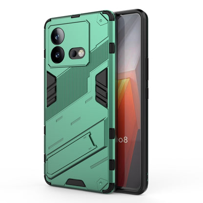 เกราะพังค์ 2 in 1 PC + เคสโทรศัพท์ TPU พร้อมตัวยึด, For vivo iQOO Neo8, For vivo Y78 Global, For vivo Y27 4G Global