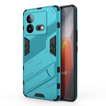 เกราะพังค์ 2 in 1 PC + เคสโทรศัพท์ TPU พร้อมตัวยึด, For vivo iQOO Neo8, For vivo Y78 Global, For vivo Y27 4G Global