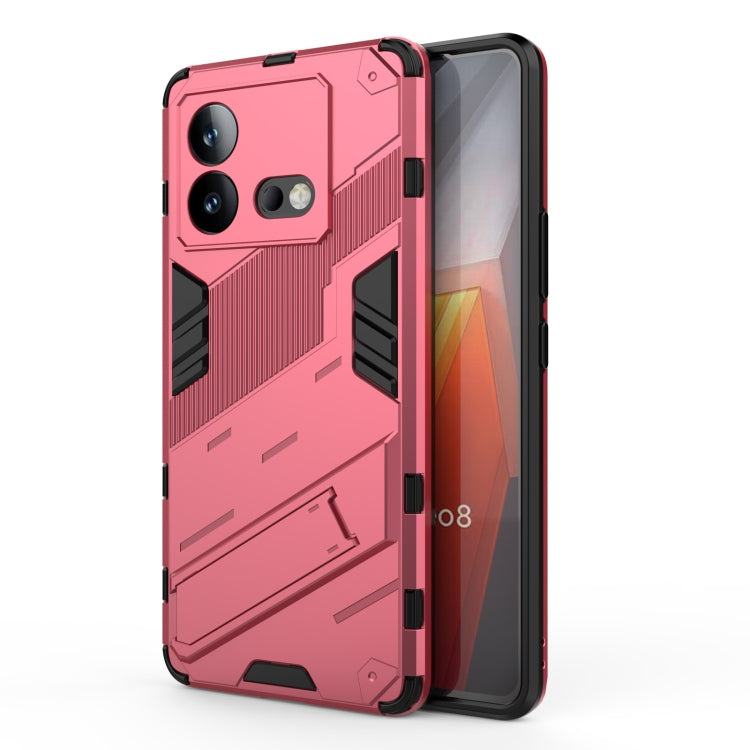 เกราะพังค์ 2 in 1 PC + เคสโทรศัพท์ TPU พร้อมตัวยึด, For vivo iQOO Neo8, For vivo Y78 Global, For vivo Y27 4G Global