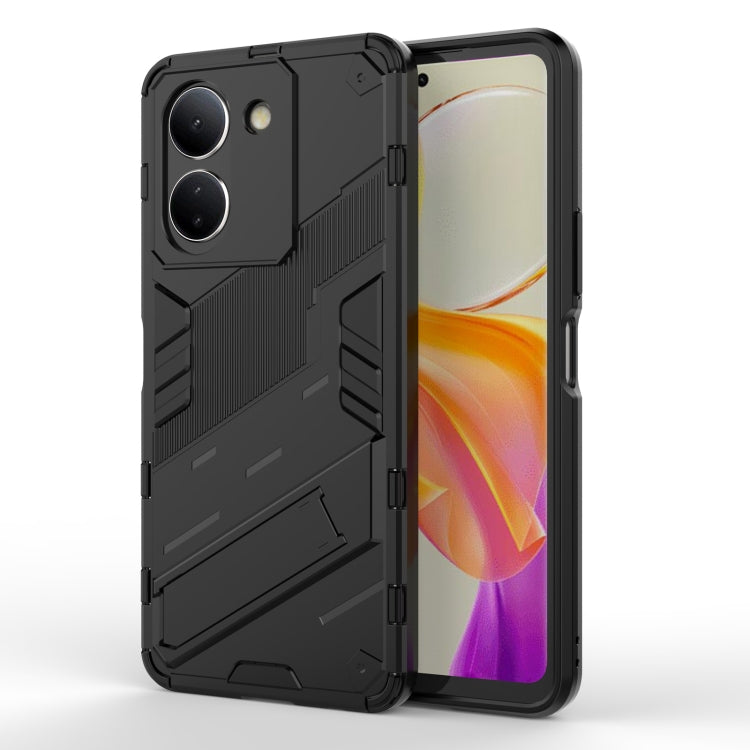 เกราะพังค์ 2 in 1 PC + เคสโทรศัพท์ TPU พร้อมตัวยึด, For vivo iQOO Neo8, For vivo Y78 Global, For vivo Y27 4G Global