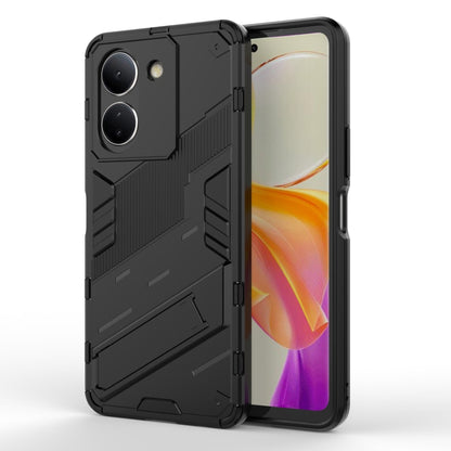 เกราะพังค์ 2 in 1 PC + เคสโทรศัพท์ TPU พร้อมตัวยึด, For vivo iQOO Neo8, For vivo Y78 Global, For vivo Y27 4G Global