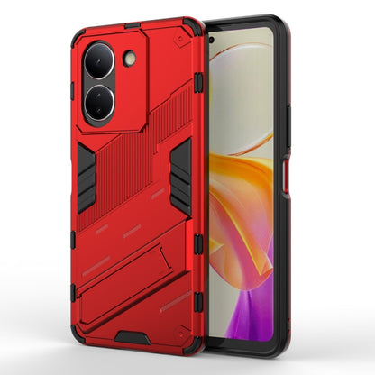 เกราะพังค์ 2 in 1 PC + เคสโทรศัพท์ TPU พร้อมตัวยึด, For vivo iQOO Neo8, For vivo Y78 Global, For vivo Y27 4G Global