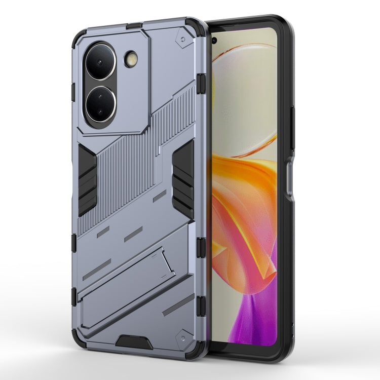 เกราะพังค์ 2 in 1 PC + เคสโทรศัพท์ TPU พร้อมตัวยึด, For vivo iQOO Neo8, For vivo Y78 Global, For vivo Y27 4G Global