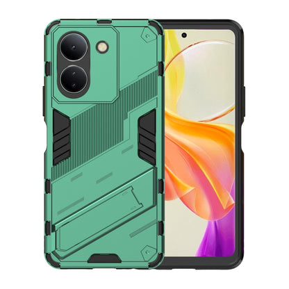 เกราะพังค์ 2 in 1 PC + เคสโทรศัพท์ TPU พร้อมตัวยึด, For vivo iQOO Neo8, For vivo Y78 Global, For vivo Y27 4G Global