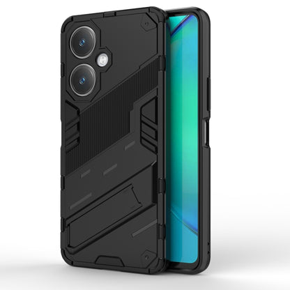 เกราะพังค์ 2 in 1 PC + เคสโทรศัพท์ TPU พร้อมตัวยึด, For vivo iQOO Neo8, For vivo Y78 Global, For vivo Y27 4G Global