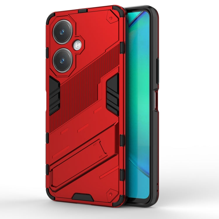 เกราะพังค์ 2 in 1 PC + เคสโทรศัพท์ TPU พร้อมตัวยึด, For vivo iQOO Neo8, For vivo Y78 Global, For vivo Y27 4G Global