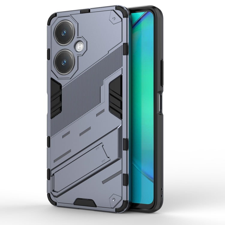 เกราะพังค์ 2 in 1 PC + เคสโทรศัพท์ TPU พร้อมตัวยึด, For vivo iQOO Neo8, For vivo Y78 Global, For vivo Y27 4G Global