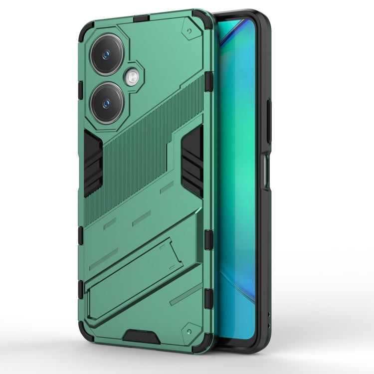 เกราะพังค์ 2 in 1 PC + เคสโทรศัพท์ TPU พร้อมตัวยึด, For vivo iQOO Neo8, For vivo Y78 Global, For vivo Y27 4G Global