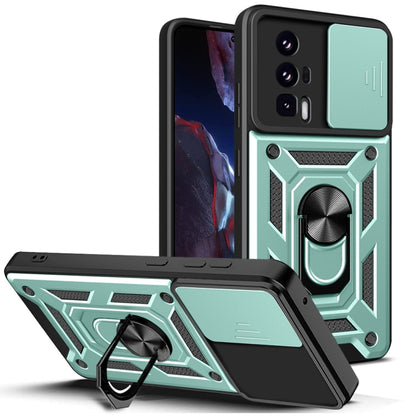 เลื่อนฝาครอบกล้องออกแบบ TPU ไฮบริดเคสโทรศัพท์พีซี, For Xiaomi Poco F5 Pro