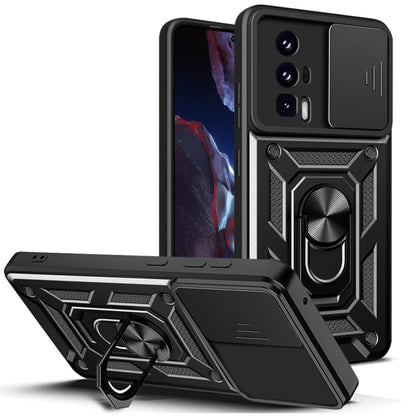 เลื่อนฝาครอบกล้องออกแบบ TPU ไฮบริดเคสโทรศัพท์พีซี, For Xiaomi Poco F5 Pro