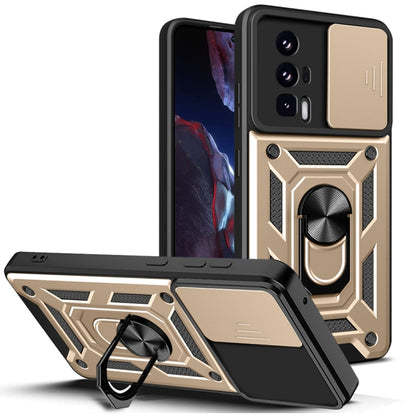 เลื่อนฝาครอบกล้องออกแบบ TPU ไฮบริดเคสโทรศัพท์พีซี, For Xiaomi Poco F5 Pro