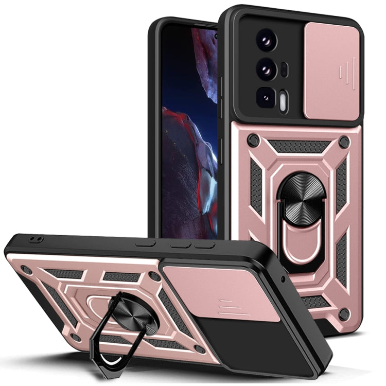 เลื่อนฝาครอบกล้องออกแบบ TPU ไฮบริดเคสโทรศัพท์พีซี, For Xiaomi Poco F5 Pro