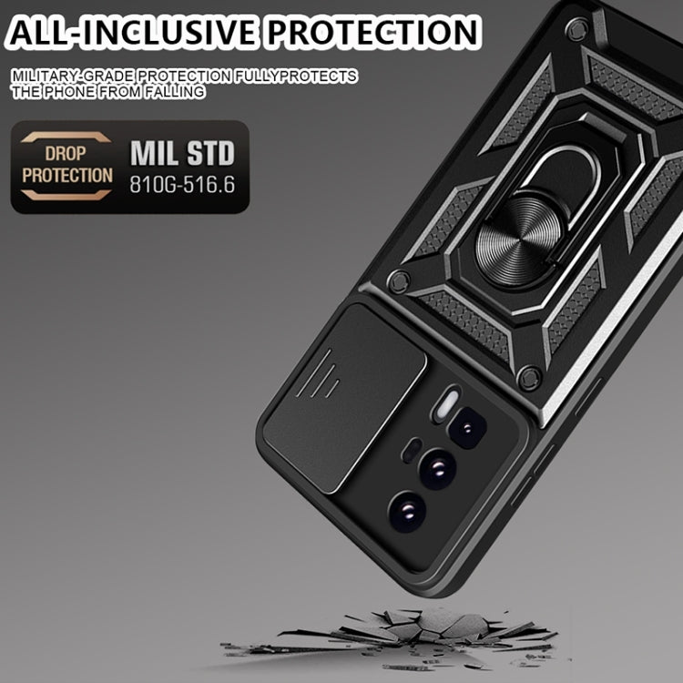 เลื่อนฝาครอบกล้องออกแบบ TPU ไฮบริดเคสโทรศัพท์พีซี, For Xiaomi Poco F5 Pro