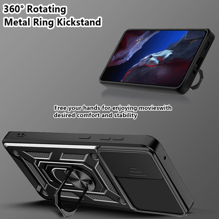 เลื่อนฝาครอบกล้องออกแบบ TPU ไฮบริดเคสโทรศัพท์พีซี, For Xiaomi Poco F5 Pro