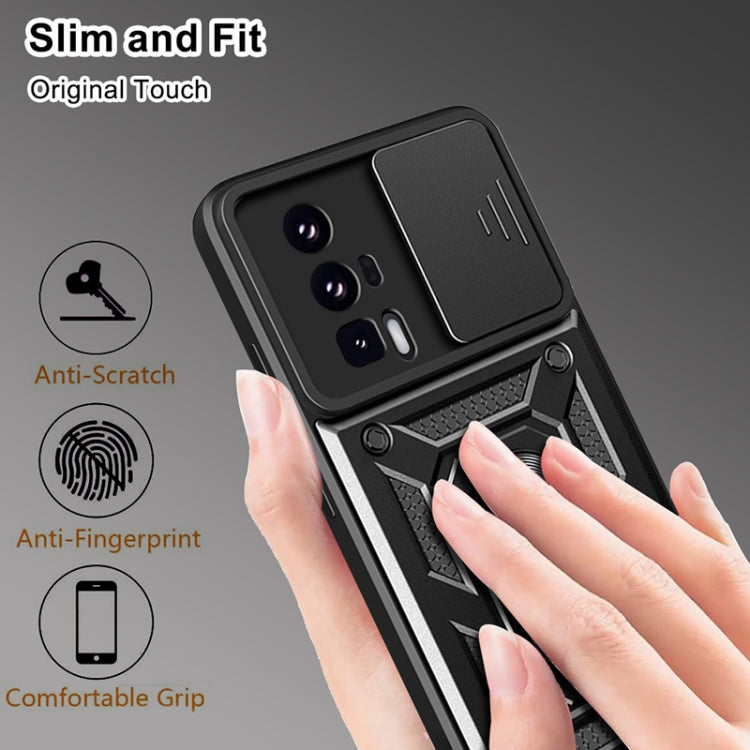 เลื่อนฝาครอบกล้องออกแบบ TPU ไฮบริดเคสโทรศัพท์พีซี, For Xiaomi Poco F5 Pro