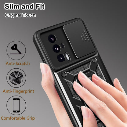 เลื่อนฝาครอบกล้องออกแบบ TPU ไฮบริดเคสโทรศัพท์พีซี, For Xiaomi Poco F5 Pro