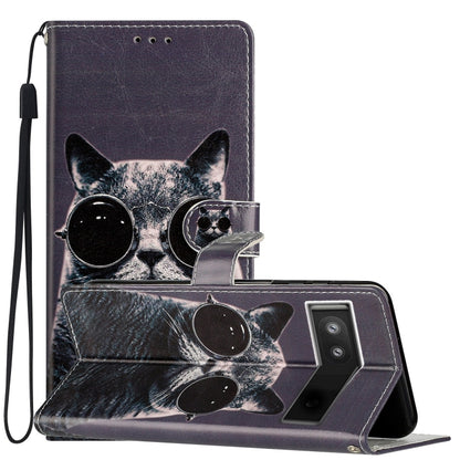 เคสโทรศัพท์หนังวาดสี, For Google Pixel 6a, For Google Pixel 6 Pro, For Google Pixel 6