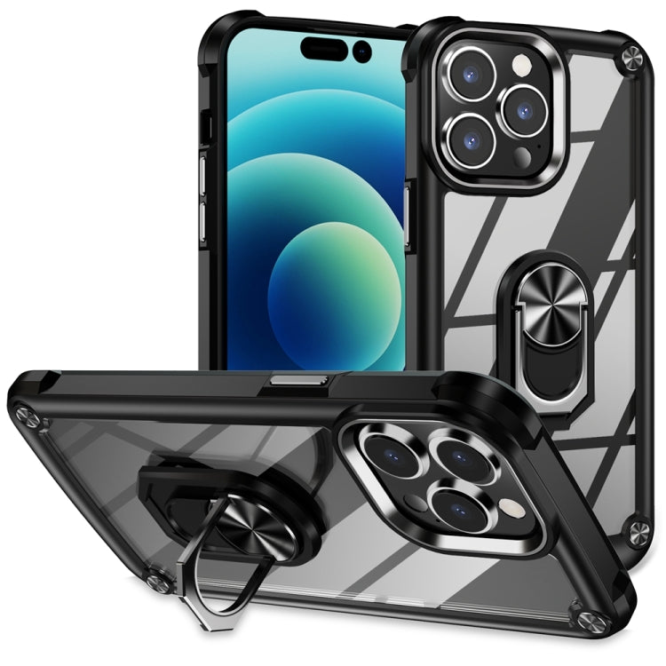 เคสโทรศัพท์ป้องกันเลนส์ TPU + PC พร้อมที่ใส่แหวน, For iPhone 17e / 16e, For iPhone 17 Pro Max, For iPhone 17, For iPhone Air, For iPhone 16 Pro Max, For iPhone 16 Pro, For iPhone 16 Plus, For iPhone 16, For iPhone 15 Pro Max