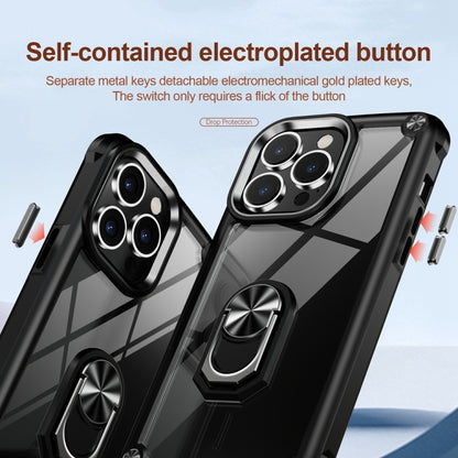 เคสโทรศัพท์ป้องกันเลนส์ TPU + PC พร้อมที่ใส่แหวน, For iPhone 15 Pro, For iPhone 15 Plus, For iPhone 15