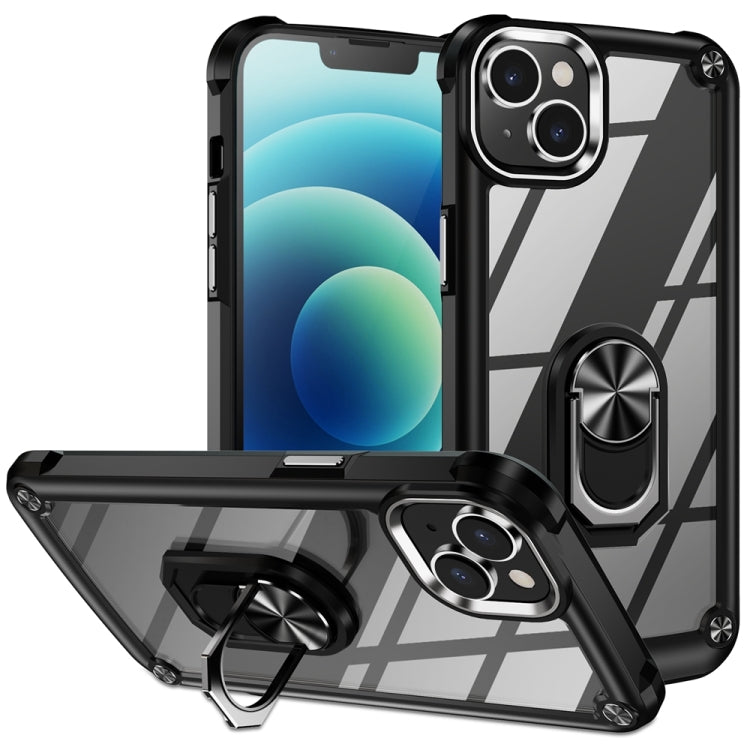 เคสโทรศัพท์ป้องกันเลนส์ TPU + PC พร้อมที่ใส่แหวน, For iPhone 15 Pro, For iPhone 15 Plus, For iPhone 15