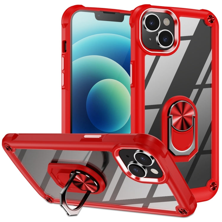 เคสโทรศัพท์ป้องกันเลนส์ TPU + PC พร้อมที่ใส่แหวน, For iPhone 15 Pro, For iPhone 15 Plus, For iPhone 15